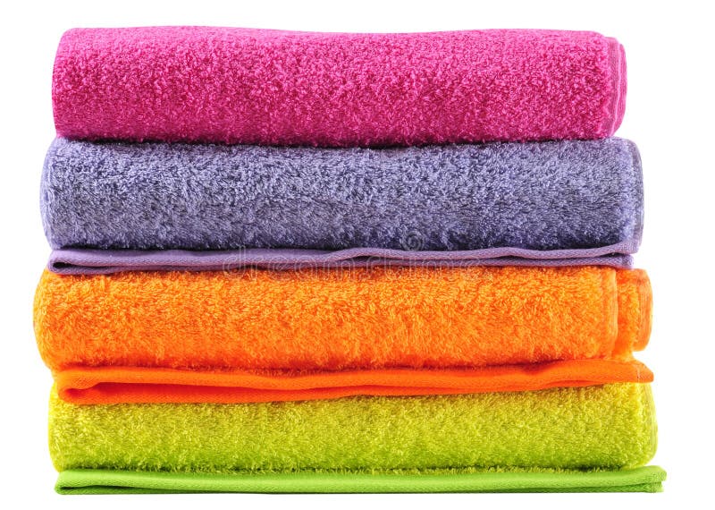 Bath towels. Isolated