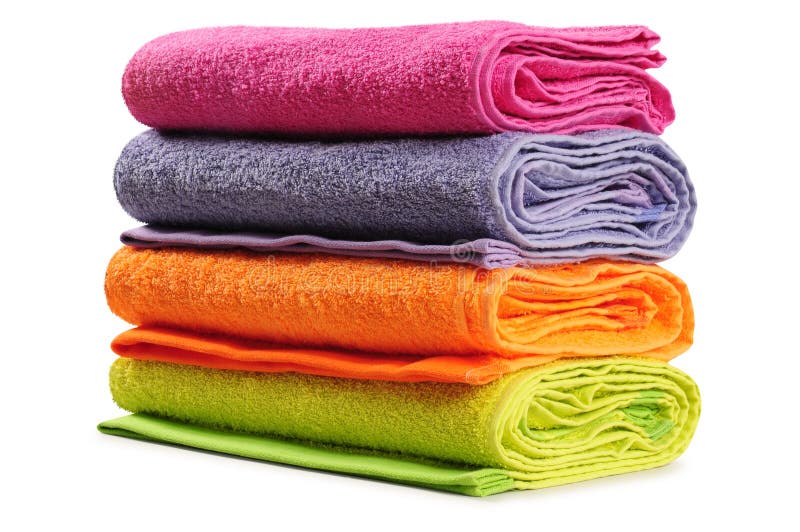 Bath towels. Isolated