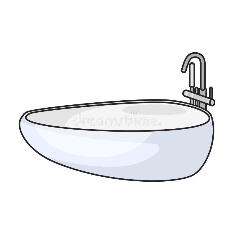 Bath Tub Vector Icon.Color Vector Icon Isolated on White Background