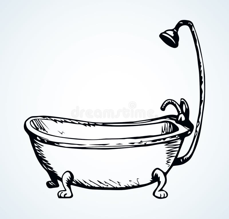 Hand-drawn outline bathtub, simple styles outline vector. Simple doodle  sketch style. Vector illustration. 30330187 Vector Art at Vecteezy