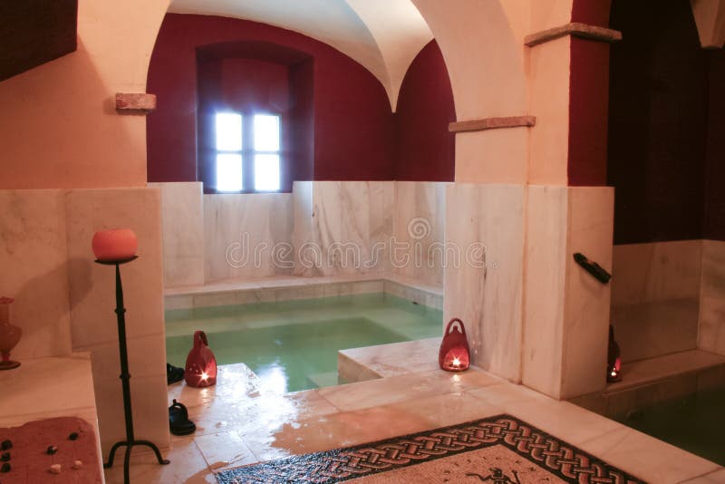Bathhouse odbudowywający jako rzymski skąpanie styl obrazy stock Bathhouse odbudowywający jako rzymski skąpanie styl obrazy stock
