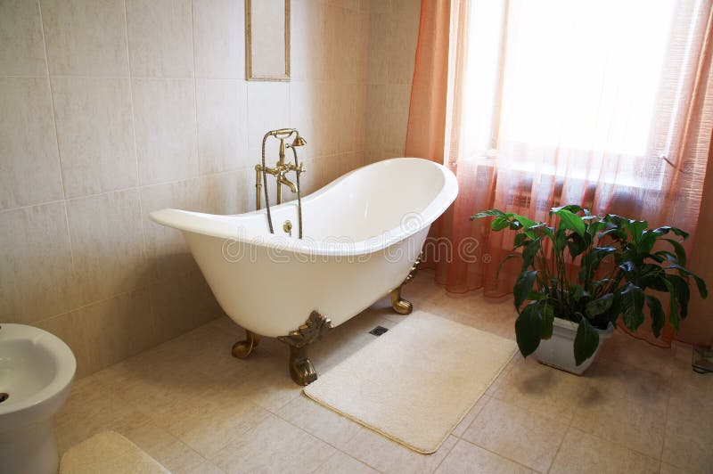 Bathroom with a beautiful bath