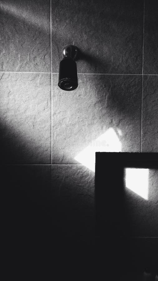 Bathroom in the dark stock image. Image of tile, shadow 43452943