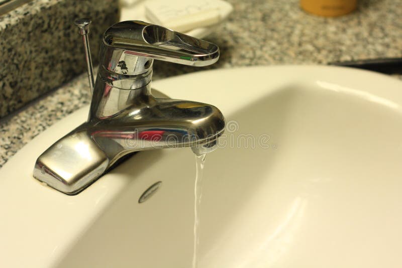 Bathroom Faucet with Flowing Water Stock Image Image of liquid