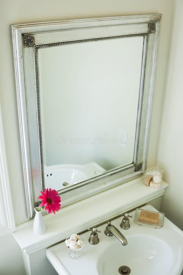 Bathroom mirror stock image. Image of design, expensive 33444239