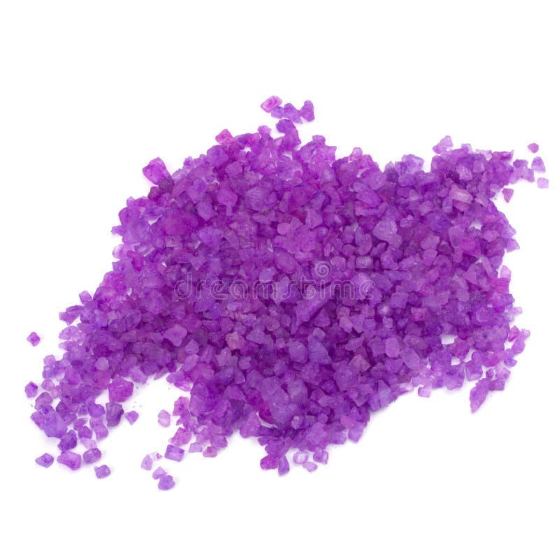 Lavender and Green Tea Sea Salt in Yinyang Sign Stock Image Image of