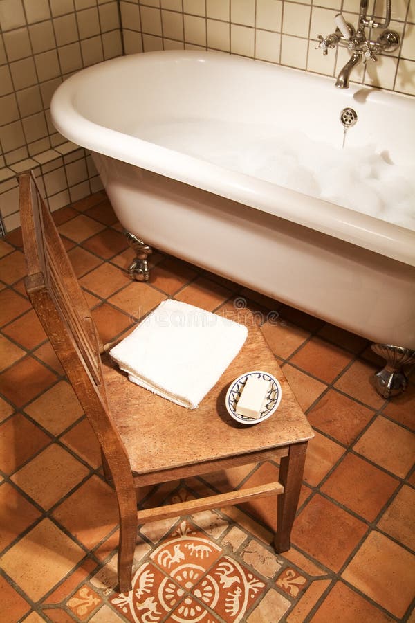 Bathroom scene stock photo. Image of bath, water, bubble 30646986