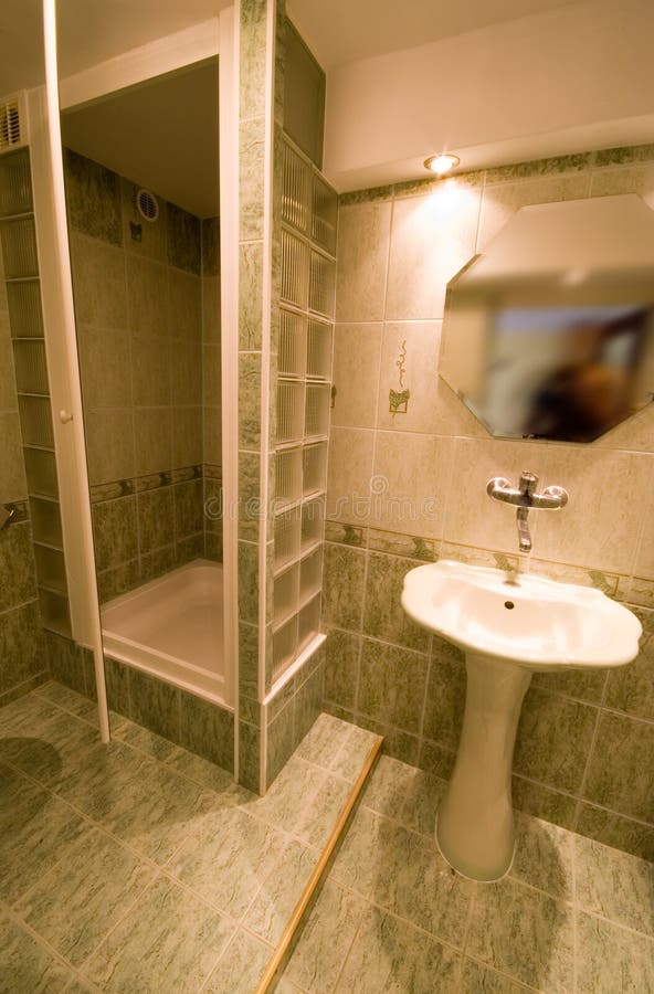 Bathroom shower cabin. stock photo. Image of designer 2639628