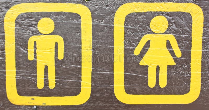 Bathroom sign stock photo. Image of yellow, defecate - 25942636