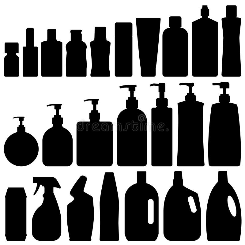 Bathroom Silhouette Set Vector royalty free illustration Bathroom Silhouette Set Vector royalty free illustration