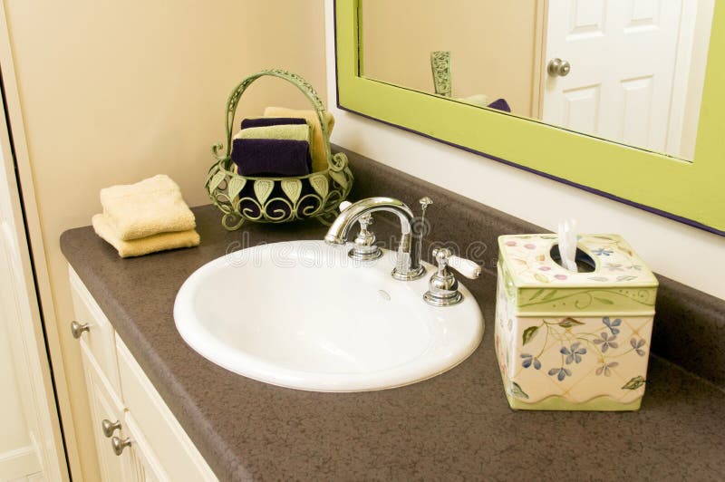 Bathroom Sink with Accessories Stock Image Image of design, white 10392667