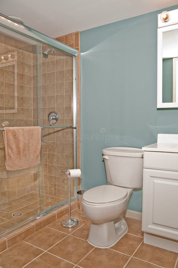 Bathroom Toilet and Shower Stall royalty free stock images Bathroom Toilet and Shower Stall royalty free stock images