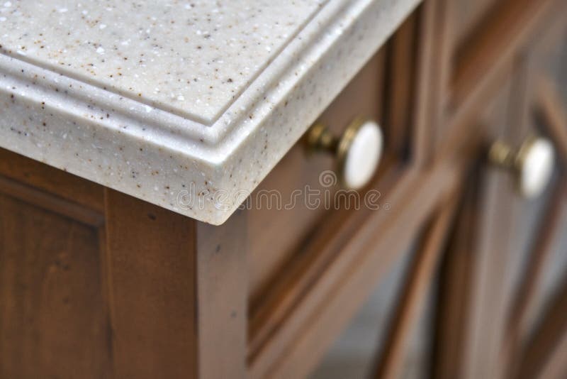 Bathroom Vanity Cabinet With Acrylic Countertop In Luxury Bathroom