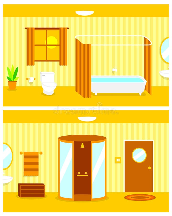 Download Bathroom stock vector. Illustration of shower, private - 34888532