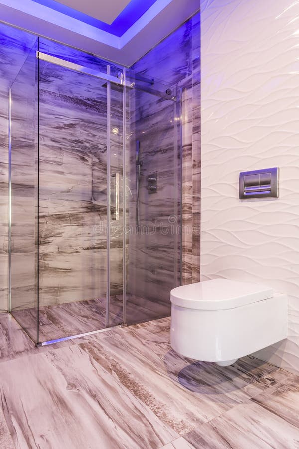 Bathroom with walk in shower idea royalty free stock photos Bathroom with walk in shower idea royalty free stock photos