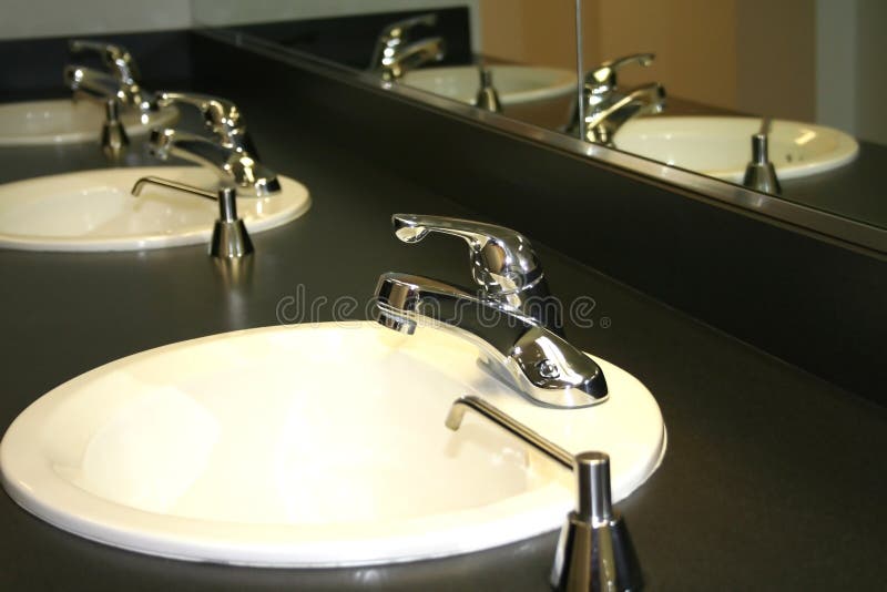 Bathroom wash basins stock photo. Image of fresh, fittings 1052868