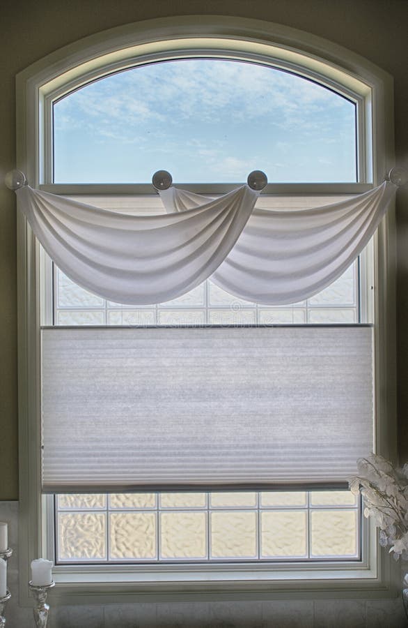 Bathroom Window and Valance Stock Image Image of decor, drawn 32583015