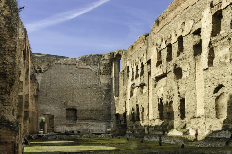 Da O bagno da, antico romano pubblico bagno un tempo libero, cortile, Roma,.