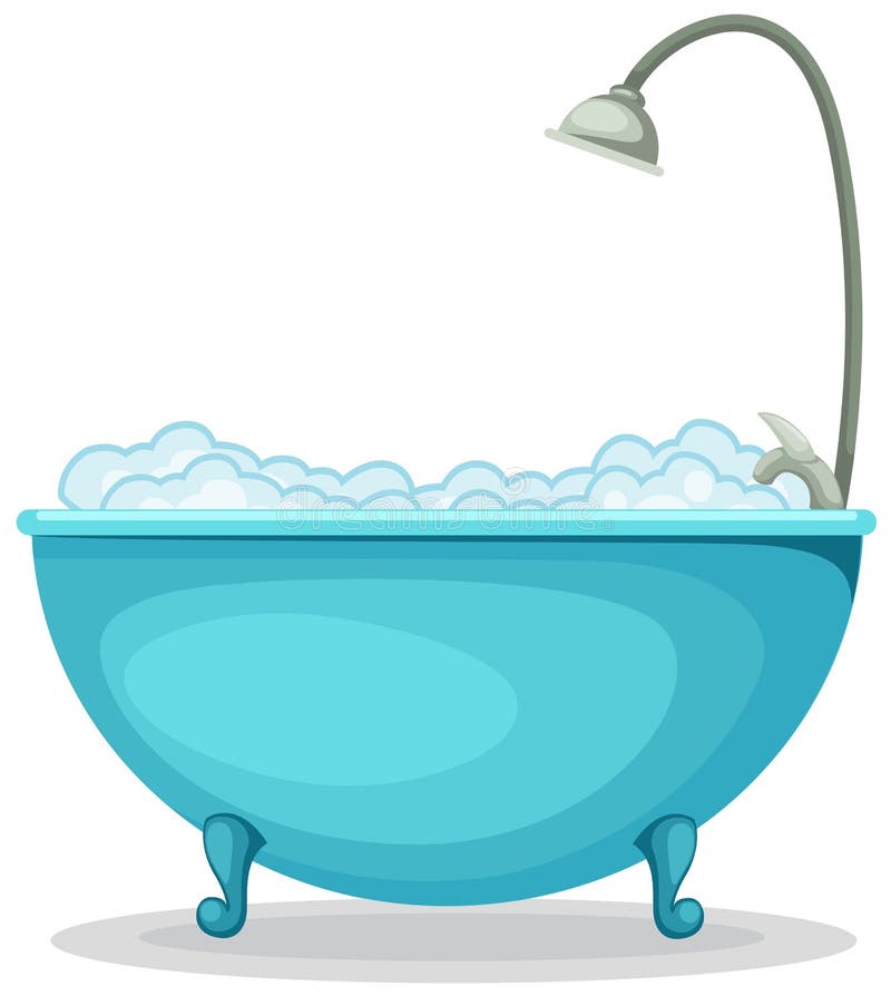 Illustration of isolated a bathtub on white background