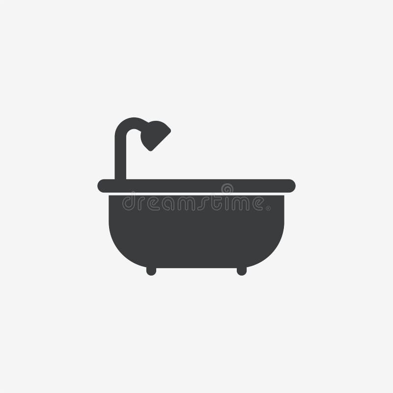 Bathtub Vector Icon stock vector. Illustration of vintage 240424940