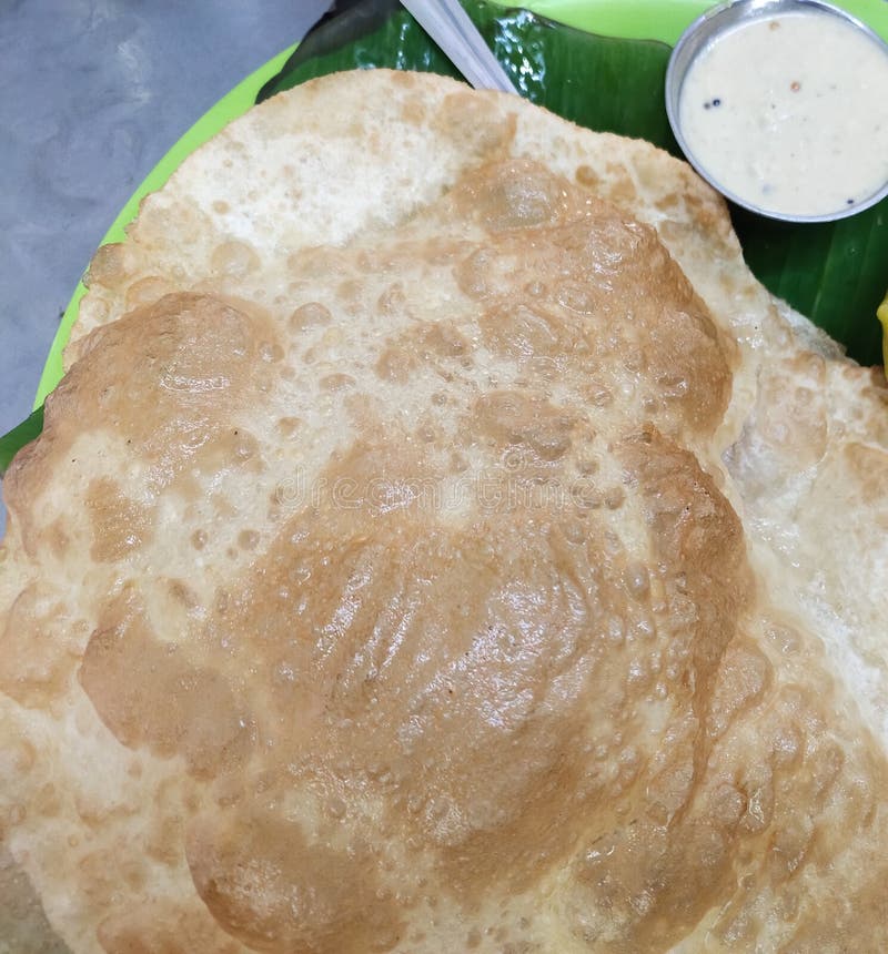 Bathura Indian Food Made with Wheat Flour Stock Image Image of spicy