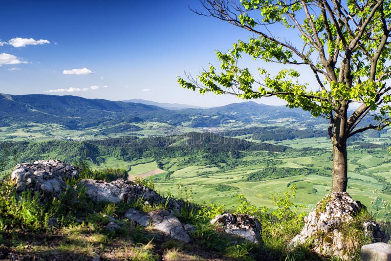 Batiful hills landscape. Mala Fatra mountains, Slovakia