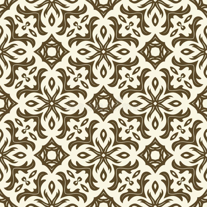 Batik Seamless Background. Songket Pattern Ornament with Vintage Style