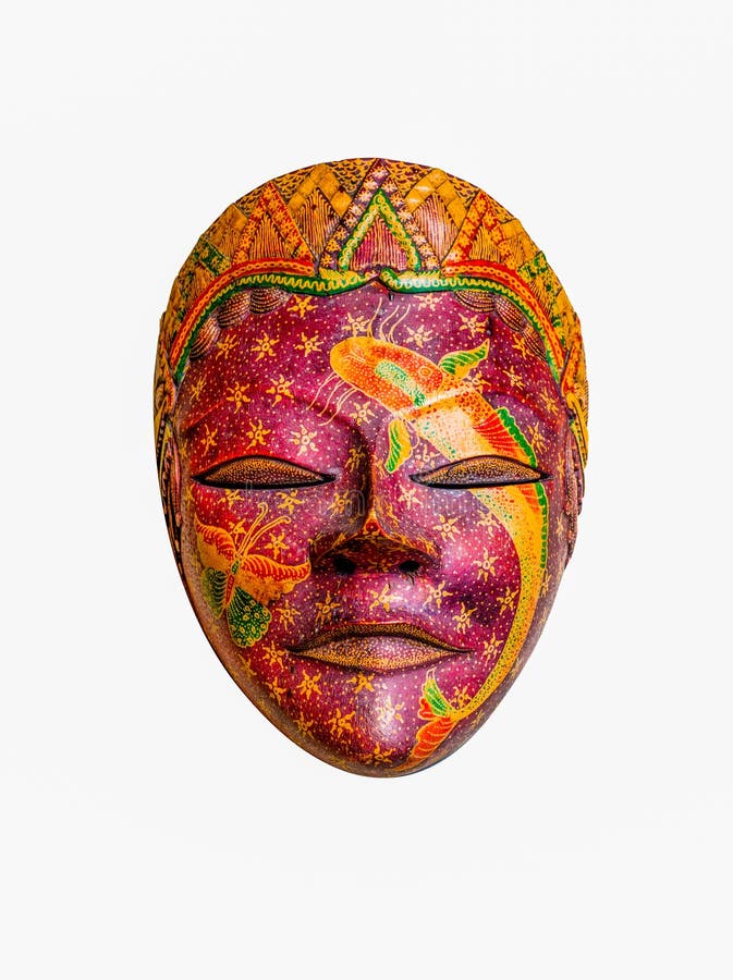 Batikträmaskeringssouvenir som isoleras på vit bakgrund arkivfoto Batikträmaskeringssouvenir som isoleras på vit bakgrund arkivfoto