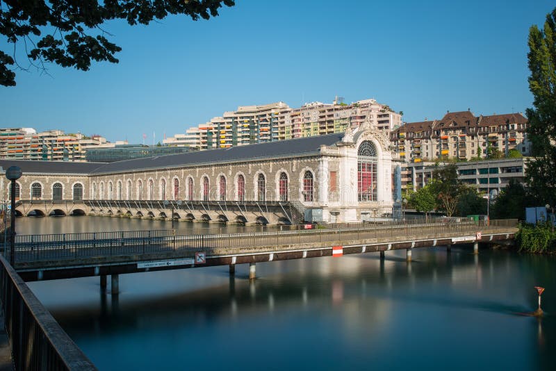 Batiment des Forces Motrices royalty free stock photo Batiment des Forces Motrices royalty free stock photo