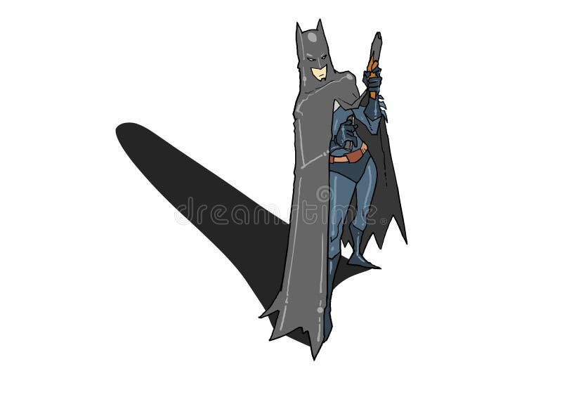 Batman Levantando Su Arma Apuntando Al Enemigo En El Edificio Foto de  archivo editorial - Ilustración de potencia, poderoso: 167528338