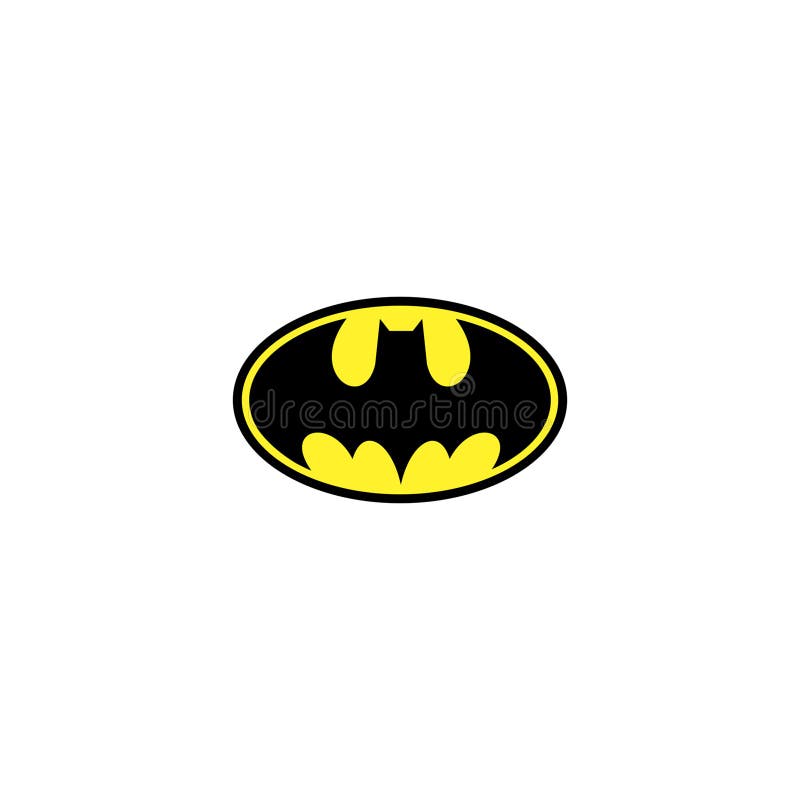 Batman Logo Editorial Illustrative on White Background Editorial Stock  Image - Illustration of icon, illustrative: 208329159