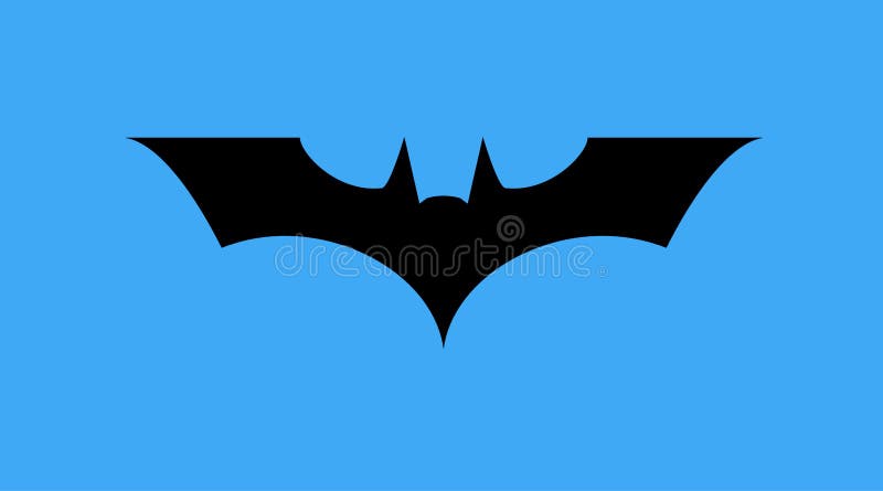 Batman Logo Icon Vector Illustration Editorial Stock Photo - Illustration  of blue, mystery: 146329923