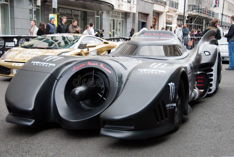 Newl Batmobile at Gumball Rally Start London 1st May 2010. Newl Batmobile at Gumball Rally Start London 1st May 2010