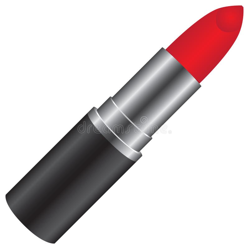 Batom vermelho brilhante ilustração stock Batom vermelho brilhante ilustração stock