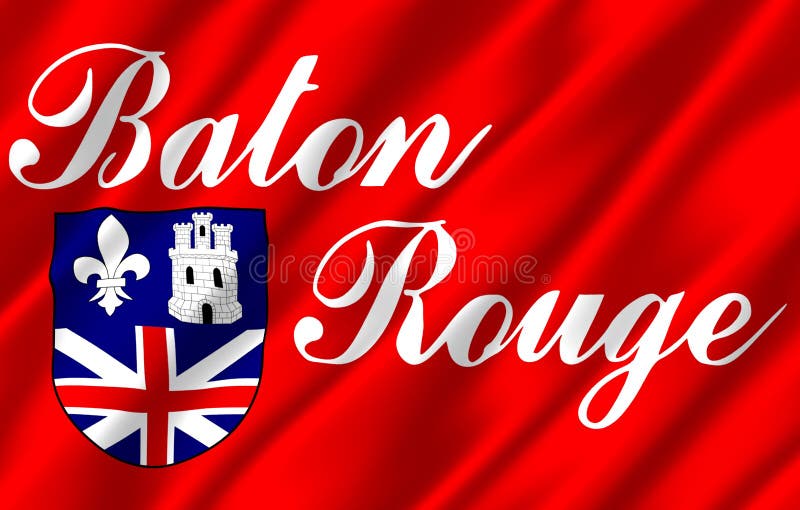 Baton Rouge Realistic Flag Illustration. Stock Illustration Illustration of background, rouge