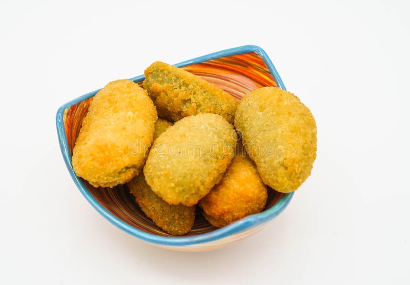 Battered Jalapenos Stuffed with Cheddar Cheese Stock Photo Image of