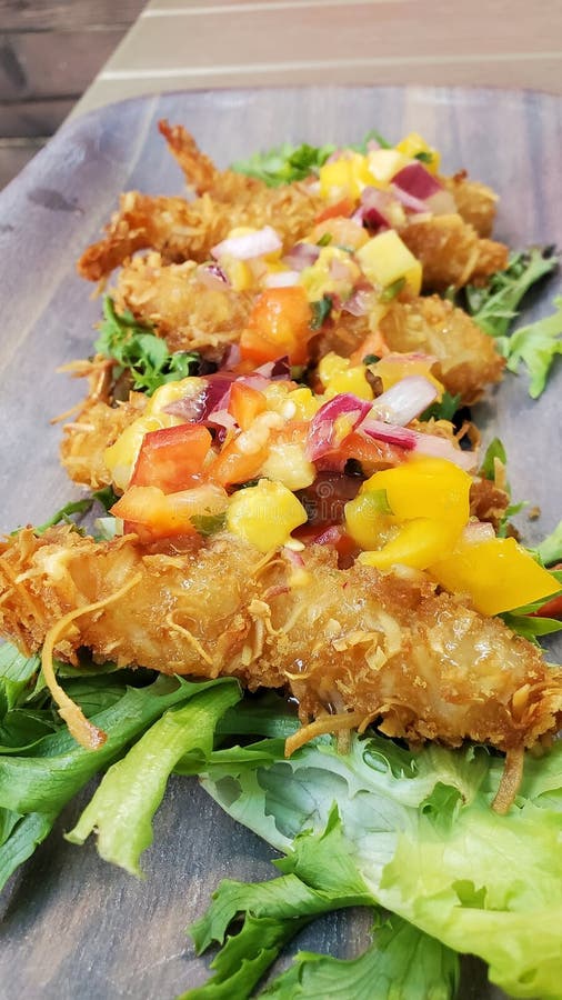 Battered Mahi Mahi Fish Hawaii Stock Photo Image of dish, plant