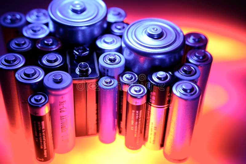 Batteries stock photo