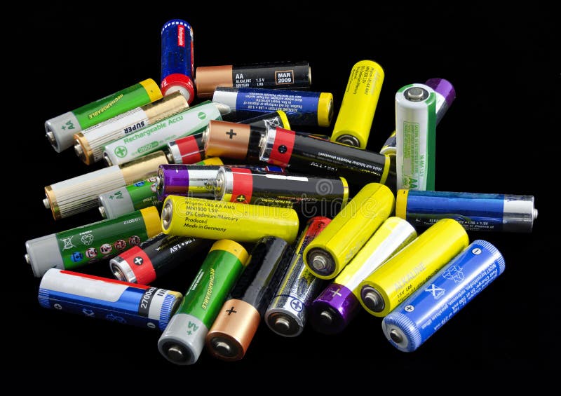 Batteries and Rechargeable Cells Stock Photo Image of nickel, metal