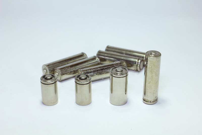 Batteries rechargeable on white background royalty free stock image