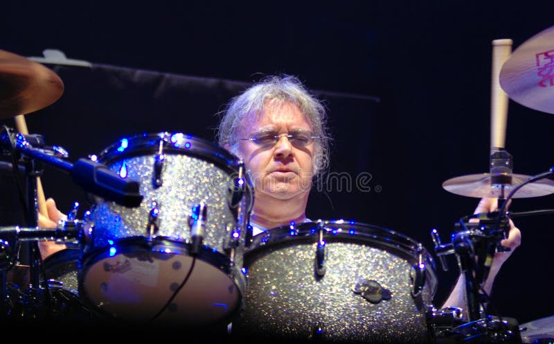 In the photo drummer Ian Paice. March 18, 2011 in DIVS (Ykaterinburg, Russia) was a performance of the group Deep Purple. At the concert artists have pleased the audience: performed as a time-tested hits (of which the 60-ies have accumulated quite a few - Smoke On The Water, Burn, Child In Time, Woman From Tokyo, etc.), and rare tracks that have become a boon for true fans. Concert in Yekaterinburg, Deep Purple opened up a whole tour in Russia and CIS countries. In the photo drummer Ian Paice. March 18, 2011 in DIVS (Ykaterinburg, Russia) was a performance of the group Deep Purple. At the concert artists have pleased the audience: performed as a time-tested hits (of which the 60-ies have accumulated quite a few - Smoke On The Water, Burn, Child In Time, Woman From Tokyo, etc.), and rare tracks that have become a boon for true fans. Concert in Yekaterinburg, Deep Purple opened up a whole tour in Russia and CIS countries.