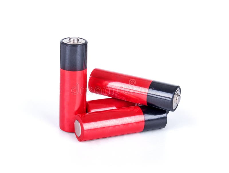 Battery aa alkaline cadmium chemical three stock image