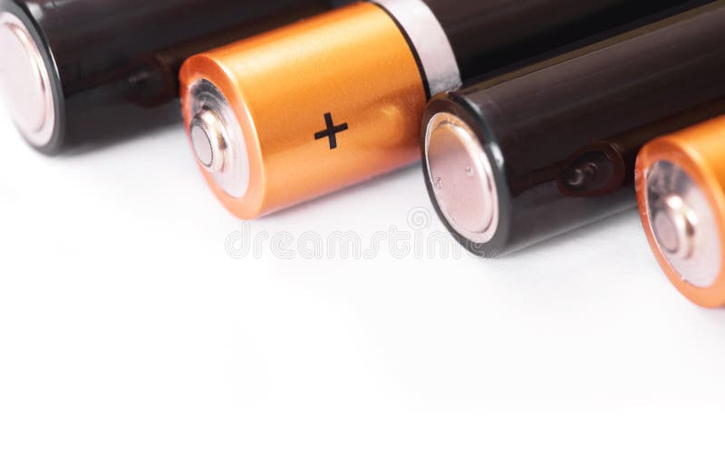 Battery aa alkaline cadmium chemical stock photo