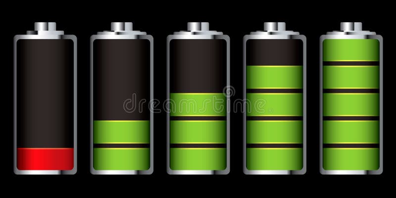 Battery charge section royalty free illustration
