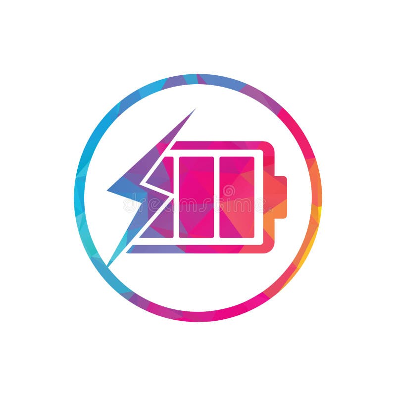Battery Charging Vector Icon. Quick and Fast Charge Logo Stock Vector