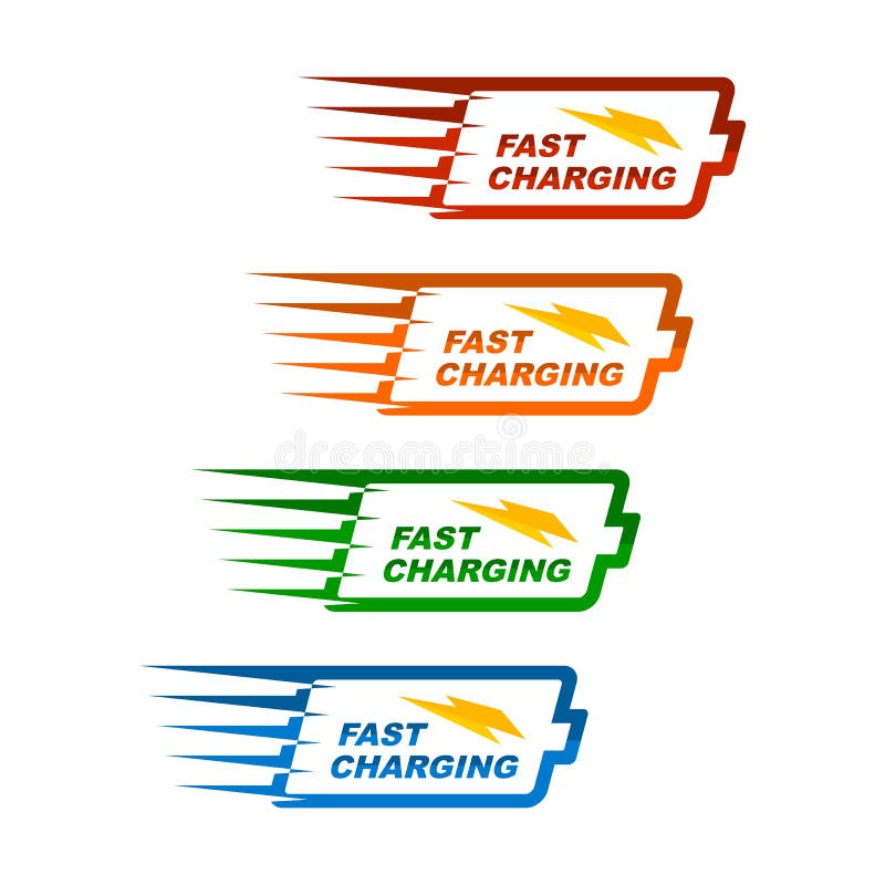 Battery fast charging technology vector illustration. royalty free illustration