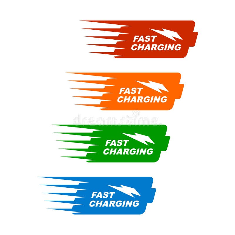 Battery fast charging technology vector illustration. vector illustration