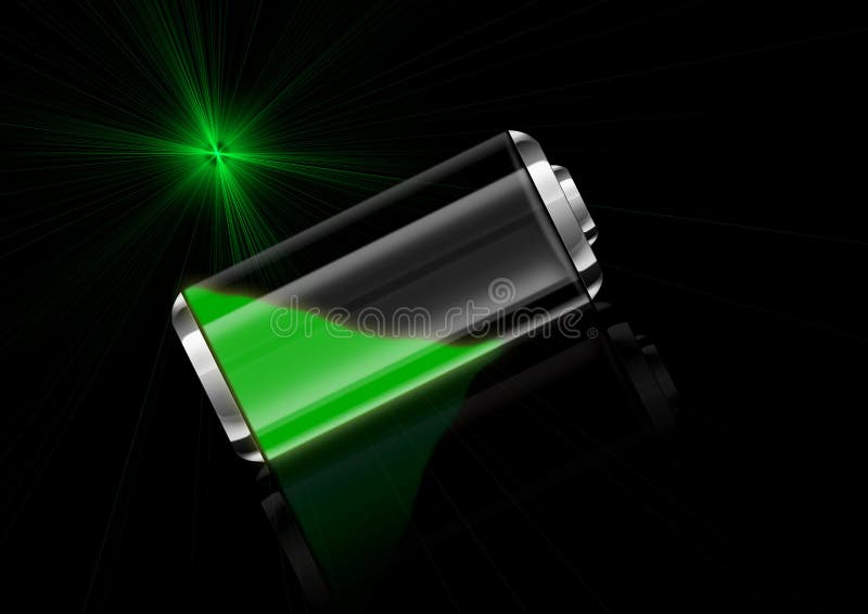 Battery green stock illustration. Illustration of unique 17581490