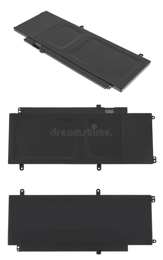 Battery for a Laptop, Spare Part for a Laptop, on a White Background
