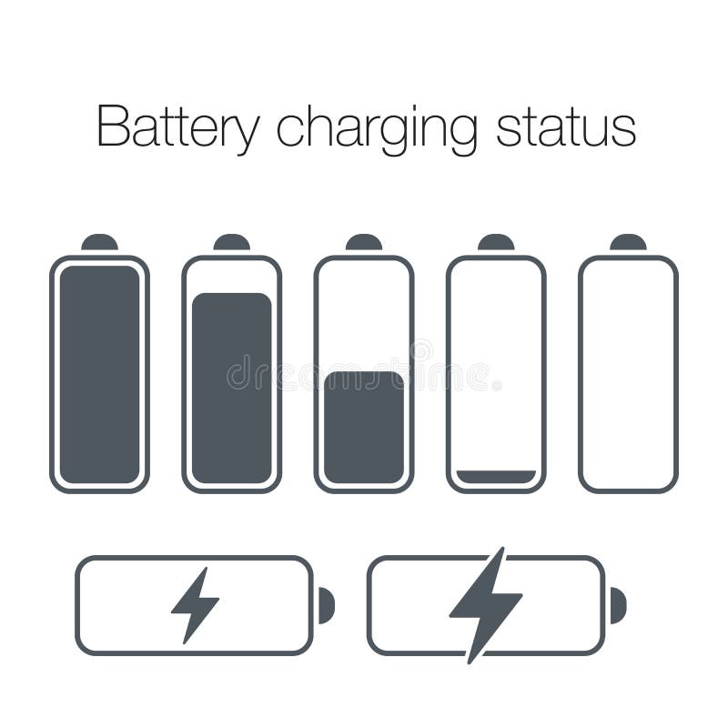 Battery Level Charging Status Stock Illustration Illustration of